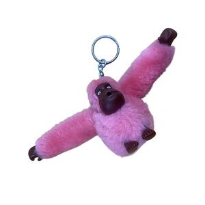 Kipling Sven Pink Monkey Keychain